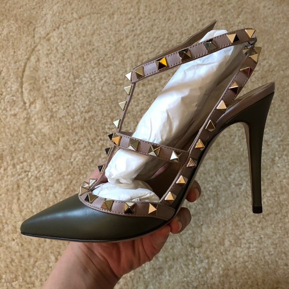 SOLD Valentino Rockstud heels, Green, size 36 - Picture 2 of 8